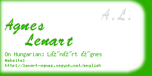 agnes lenart business card